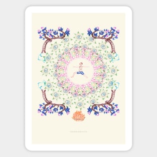 yoga garden IV Sticker